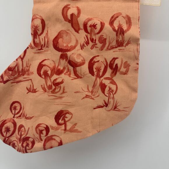 Shannon Retseck Studio Mushroom Christmas Stocking - Cottage NWT French Linen - Picture 2 of 6